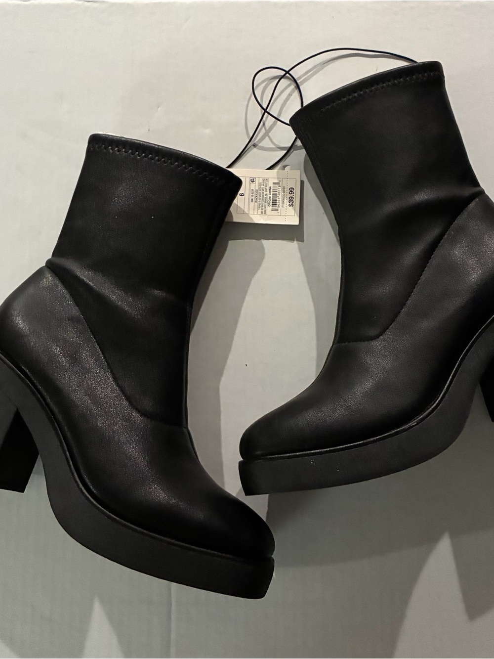 a new day Black Platform Ankle Boots